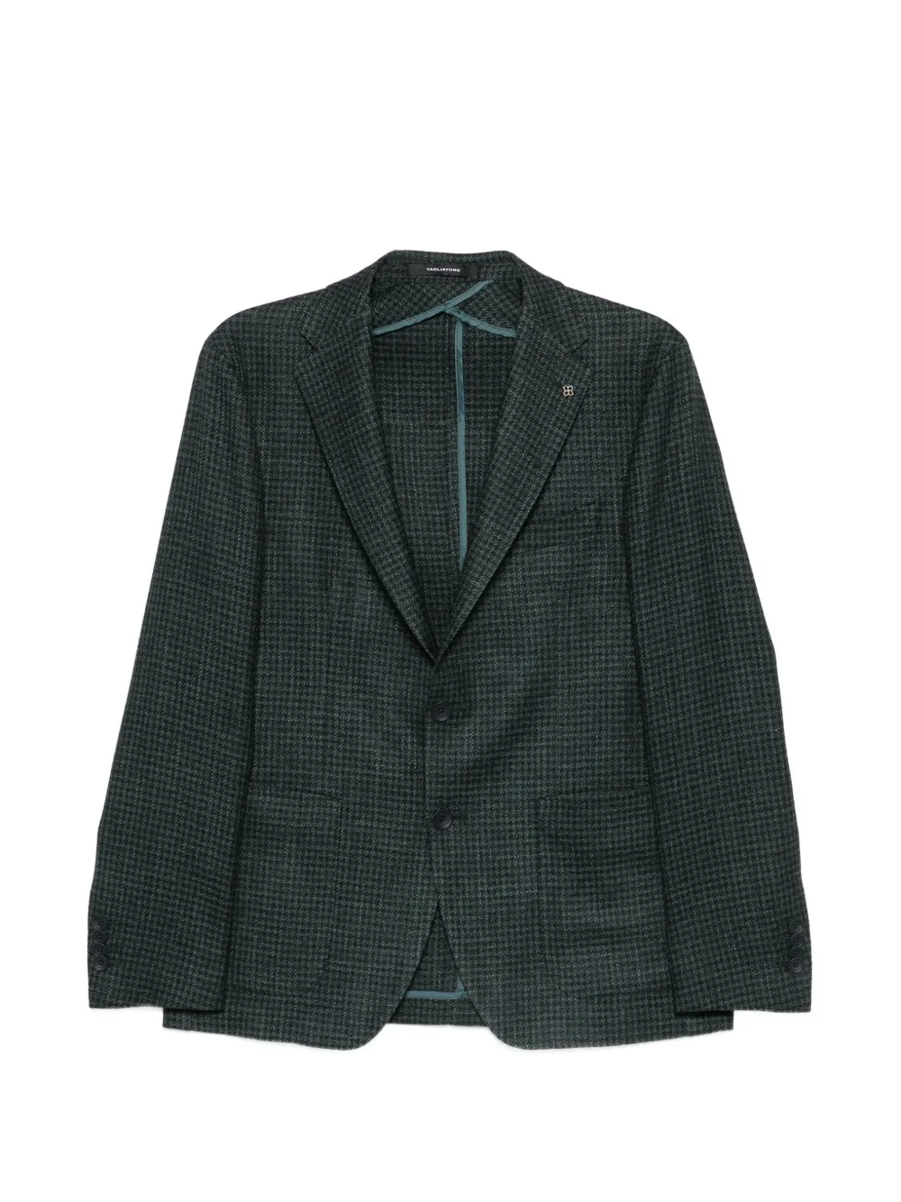 Tagliatore houndstooth-pattern blazer - Grün