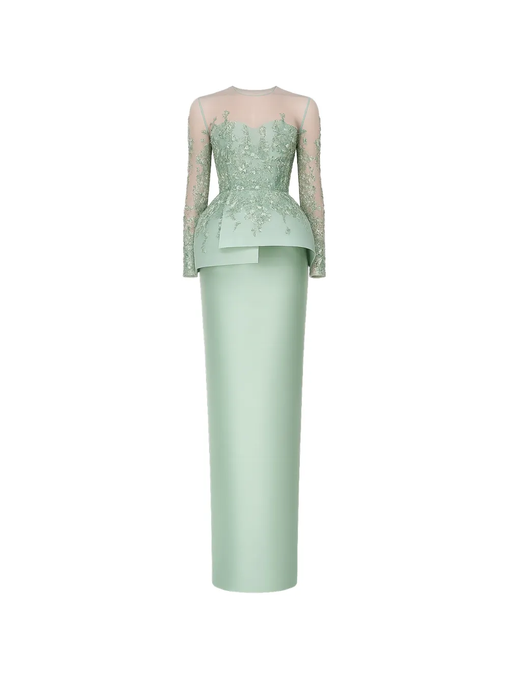 Rami Al Ali bead-embellished tubino maxi dress - Verde