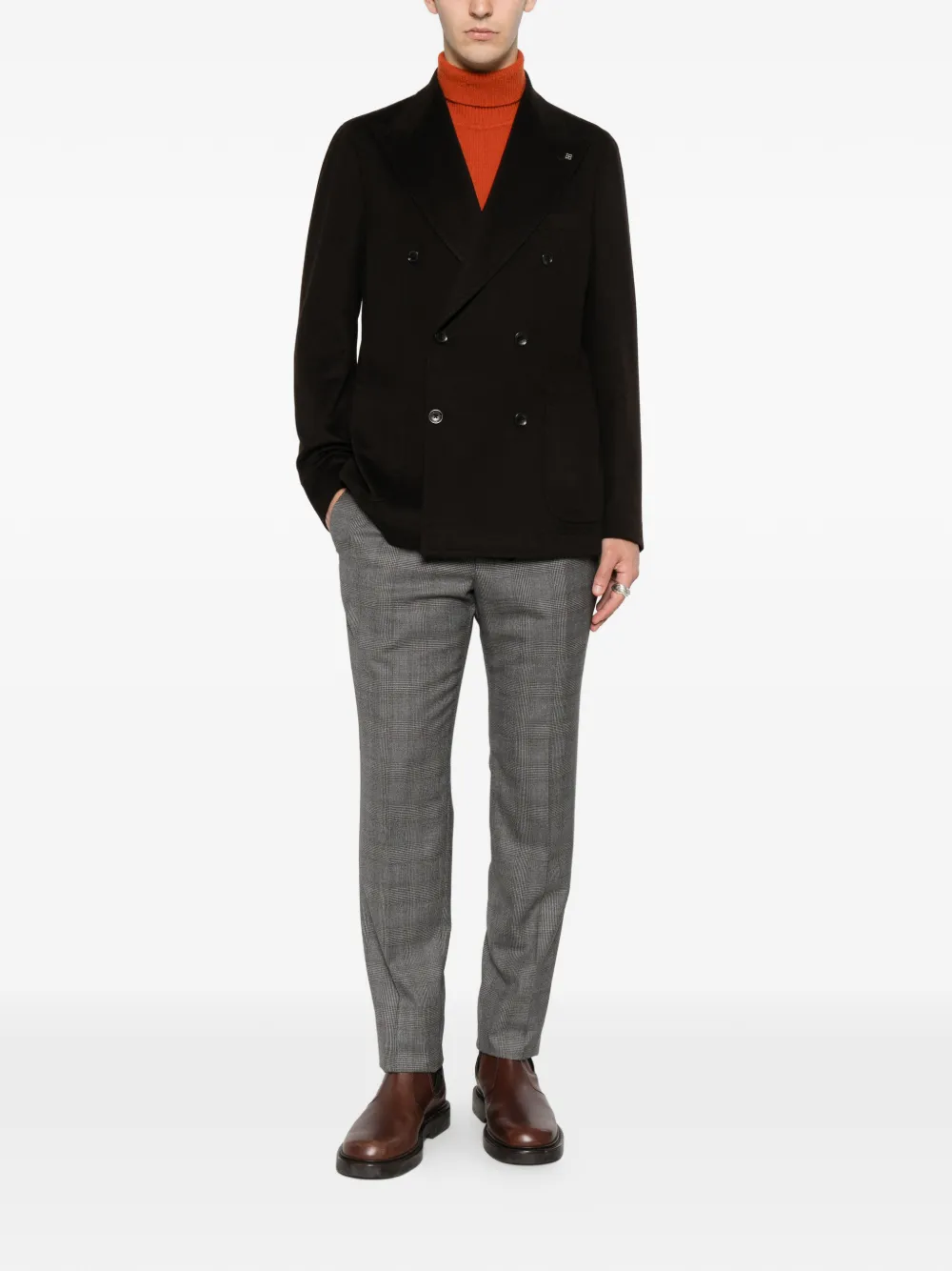 Tagliatore Blazer met dubbele rij knopen Bruin
