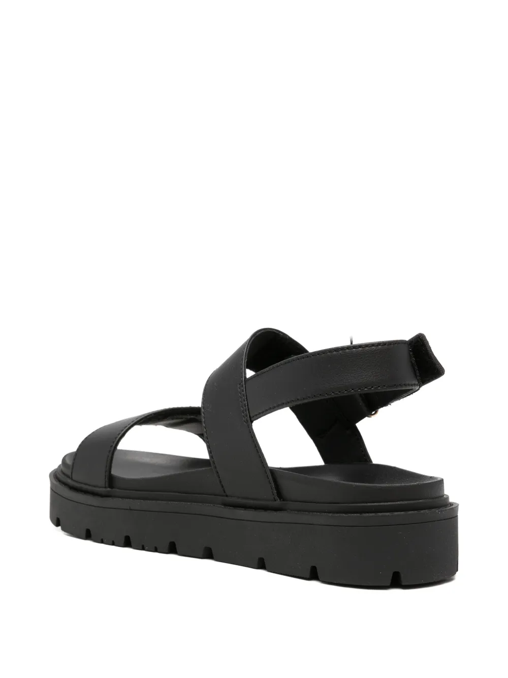 Tommy Hilfiger Junior touch-strap logo-plaque sandals Zwart