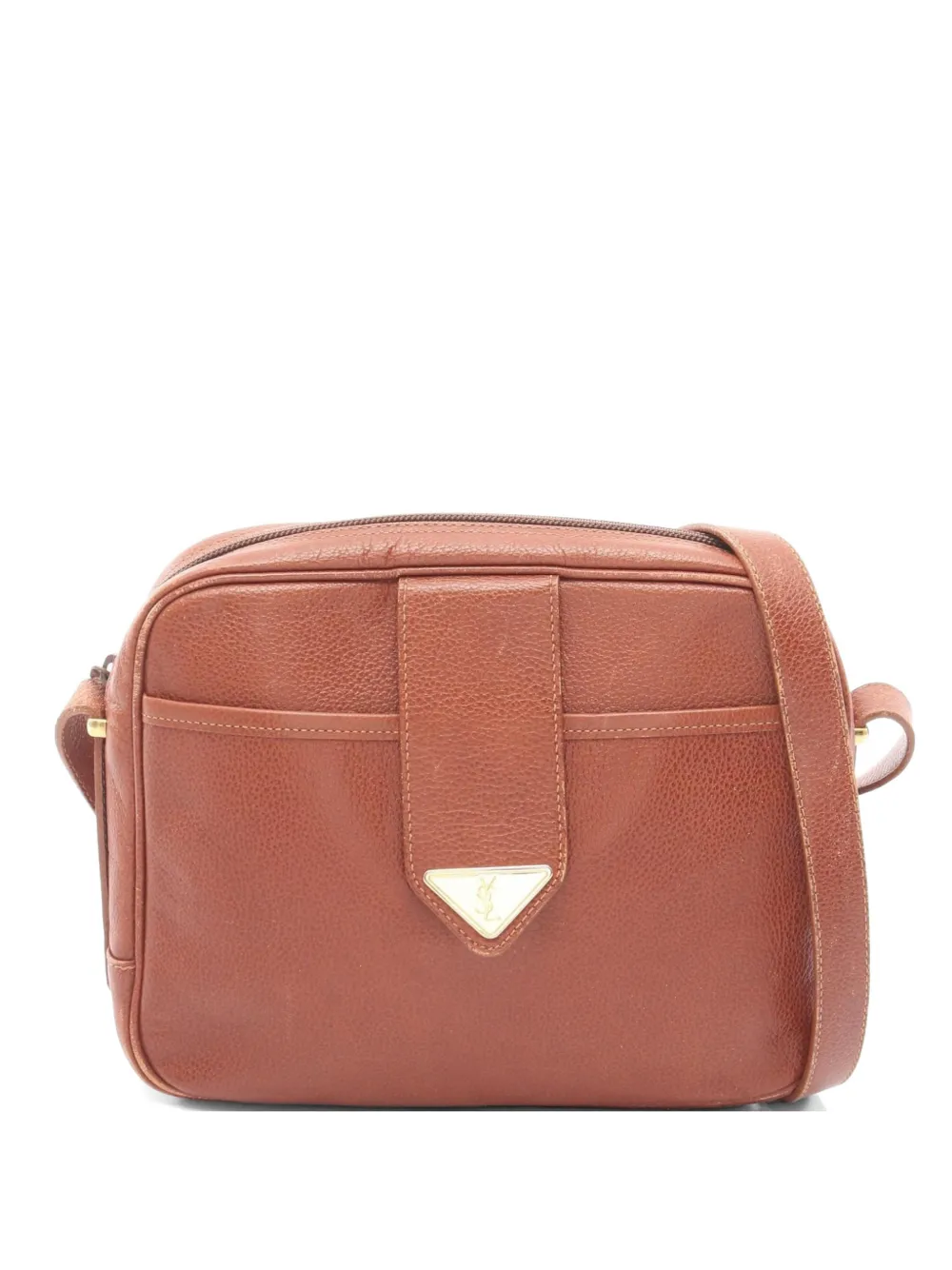 Saint Laurent Pre-Owned 2000s leather shoulder bag - Marrone