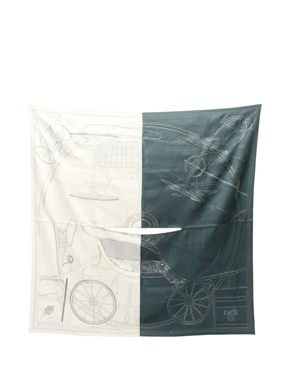 Hermès Pre-Owned 2010s beads Carré scarf - Blu