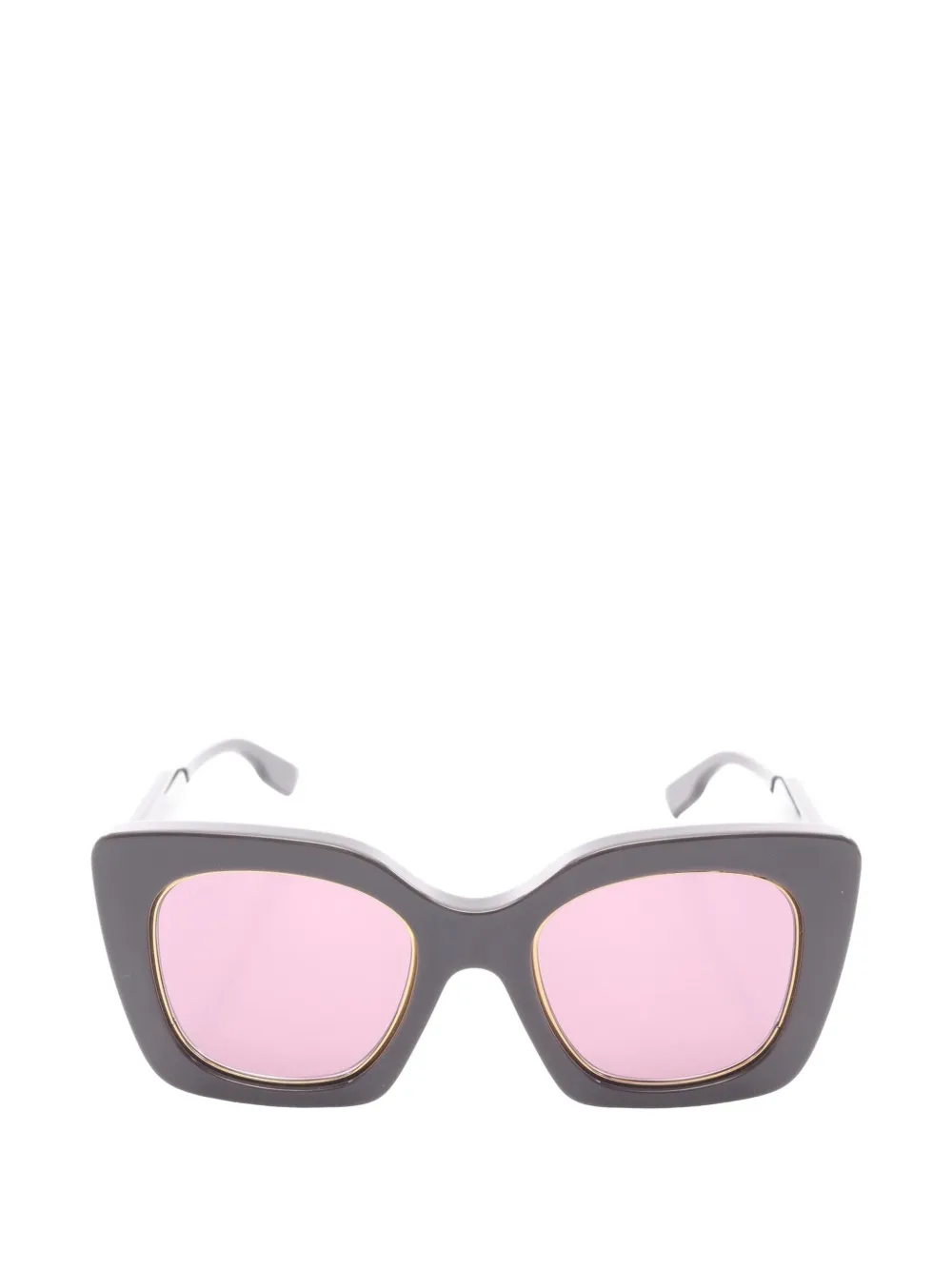 Pre-owned Gucci Square-frame Sunglasses In Black