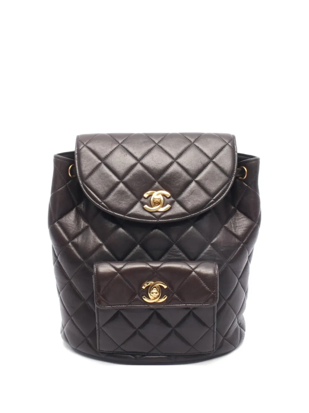 CHANEL Pre-Owned 1994-1996 Interlocking CC backpack - Brown