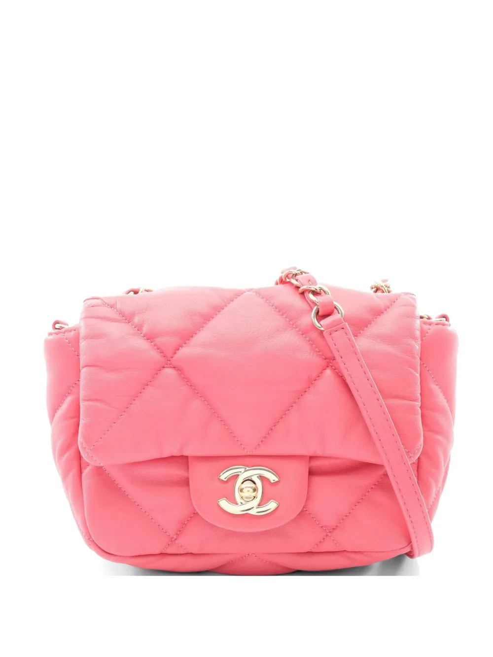 CHANEL Pre-Owned 2020-2021 foldover-top cross body bag - Rosa