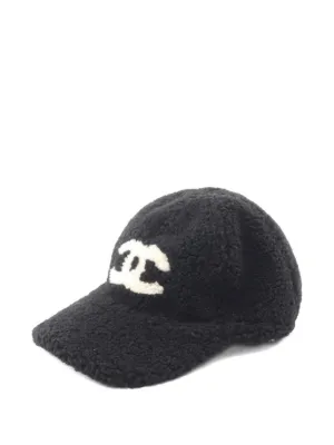 CHANEL Pre-Owned 1990-2000s logo-print Casket Hat | Black