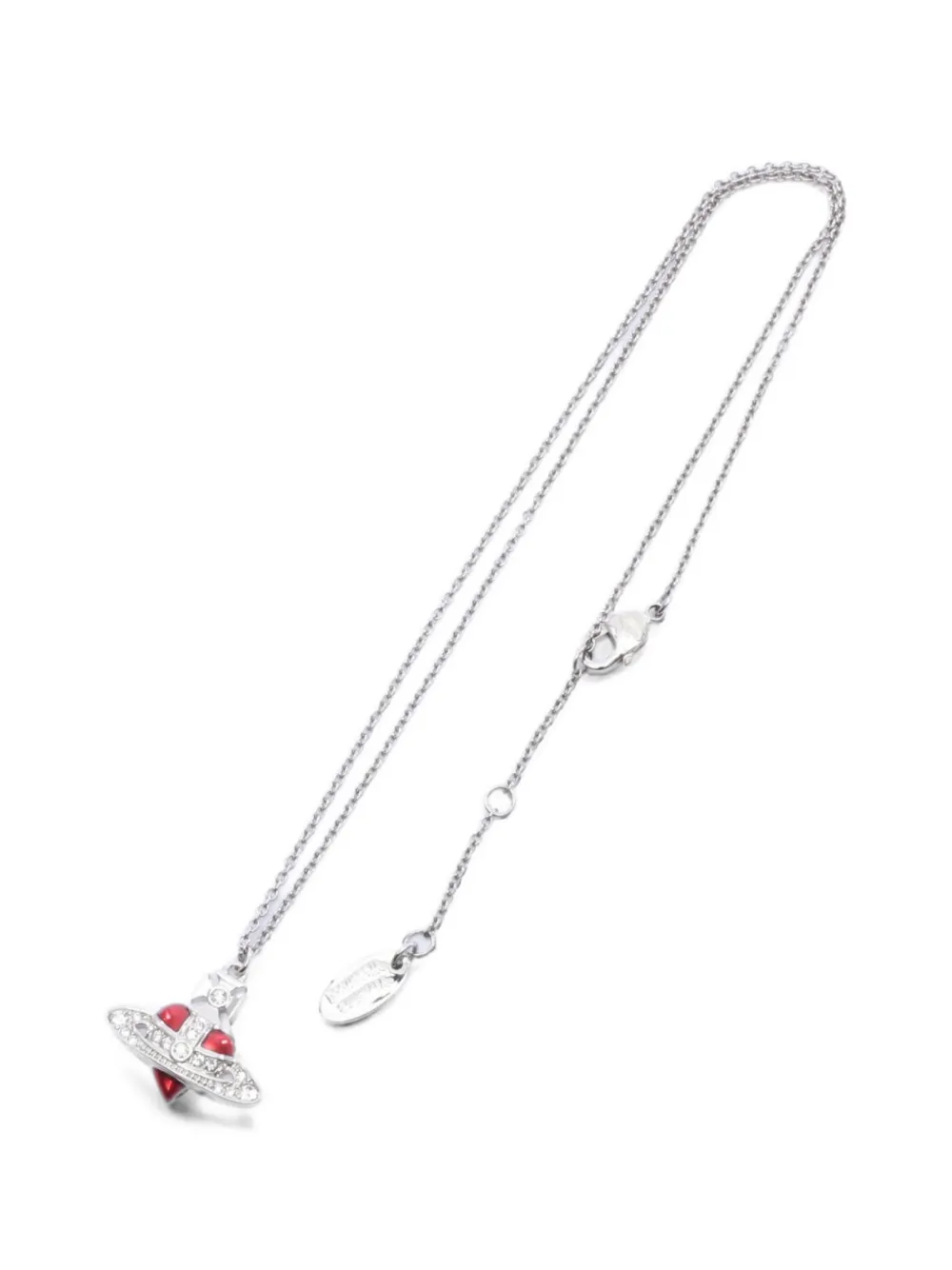 Vivienne Westwood Pre-Owned 2020s Diamante Heart Orb necklace - Argento