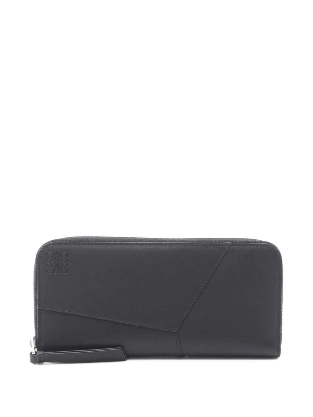 Pre-owned Loewe 2020s Puzzle Zip-around Wallet In Black