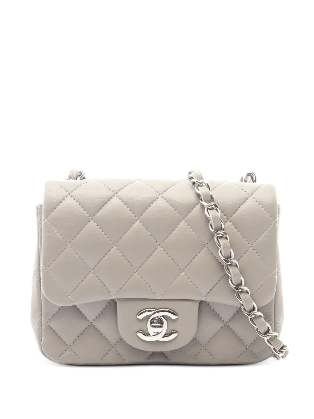 CHANEL Pre-Owned 2019 Matelasse diamond-quilt chain shoulder bag - Grau