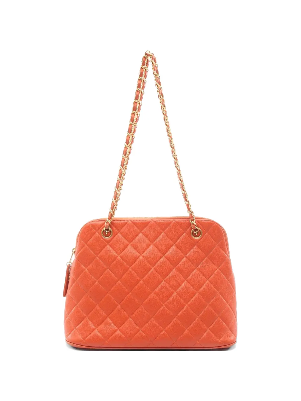 CHANEL Pre-Owned 1996-1997 matelassé chain shoulder bag - Arancione