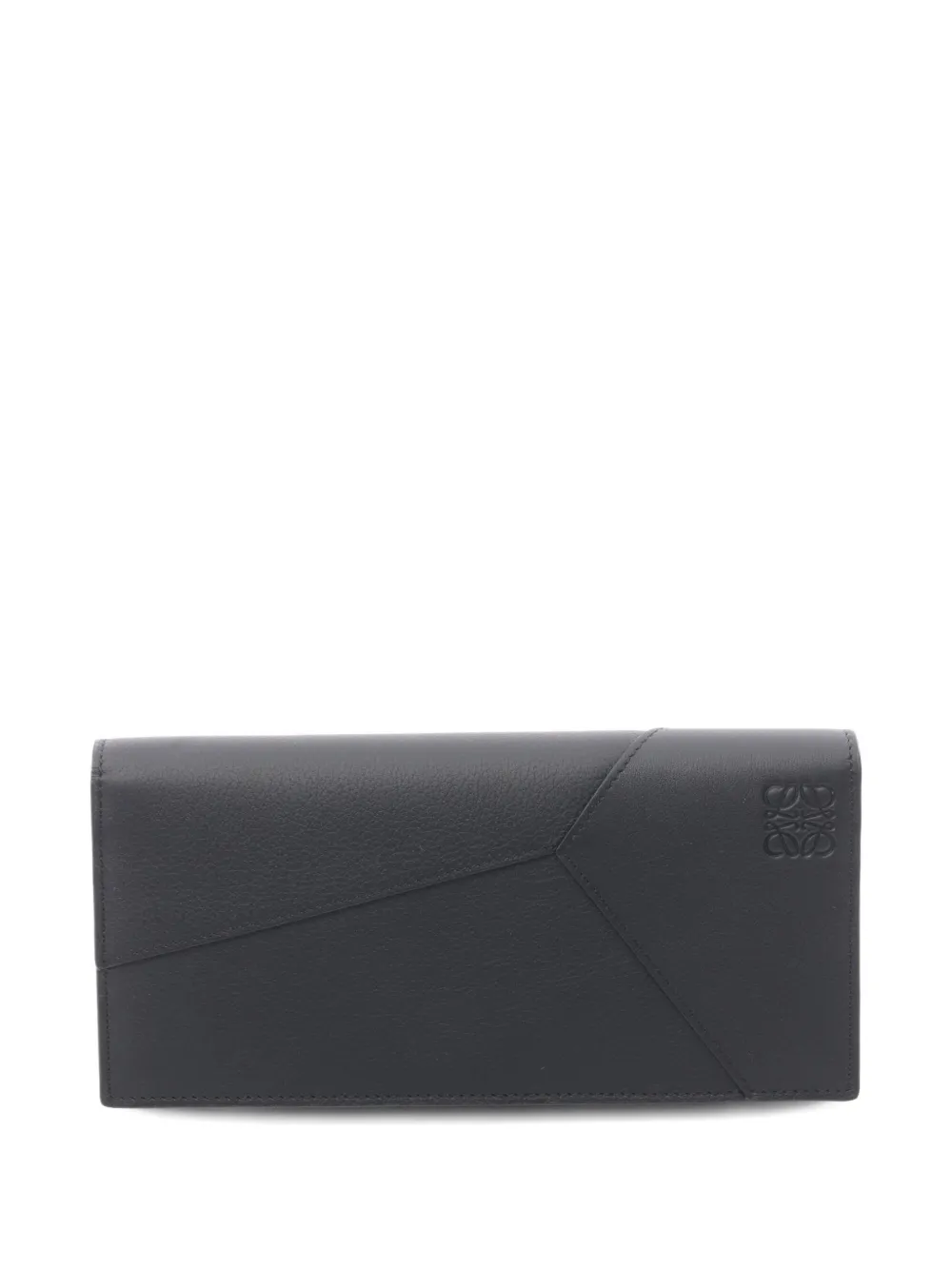 Pre-owned Loewe 2020s Puzzle Bi-fold Wallet In Black