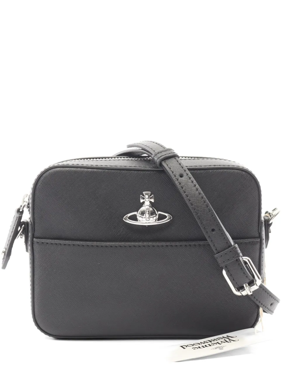 Vivienne Westwood Pre-Owned 2020s Orb Saffiano Camera shoulder bag - Black