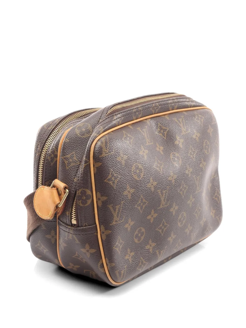 Louis Vuitton Pre-Owned 2003 PM Reporter schoudertas met monogram Bruin