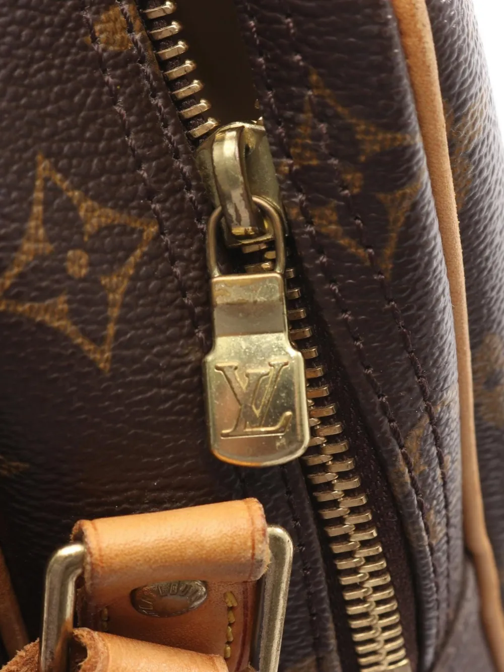 Louis Vuitton Pre-Owned 2003 PM Reporter schoudertas met monogram Bruin