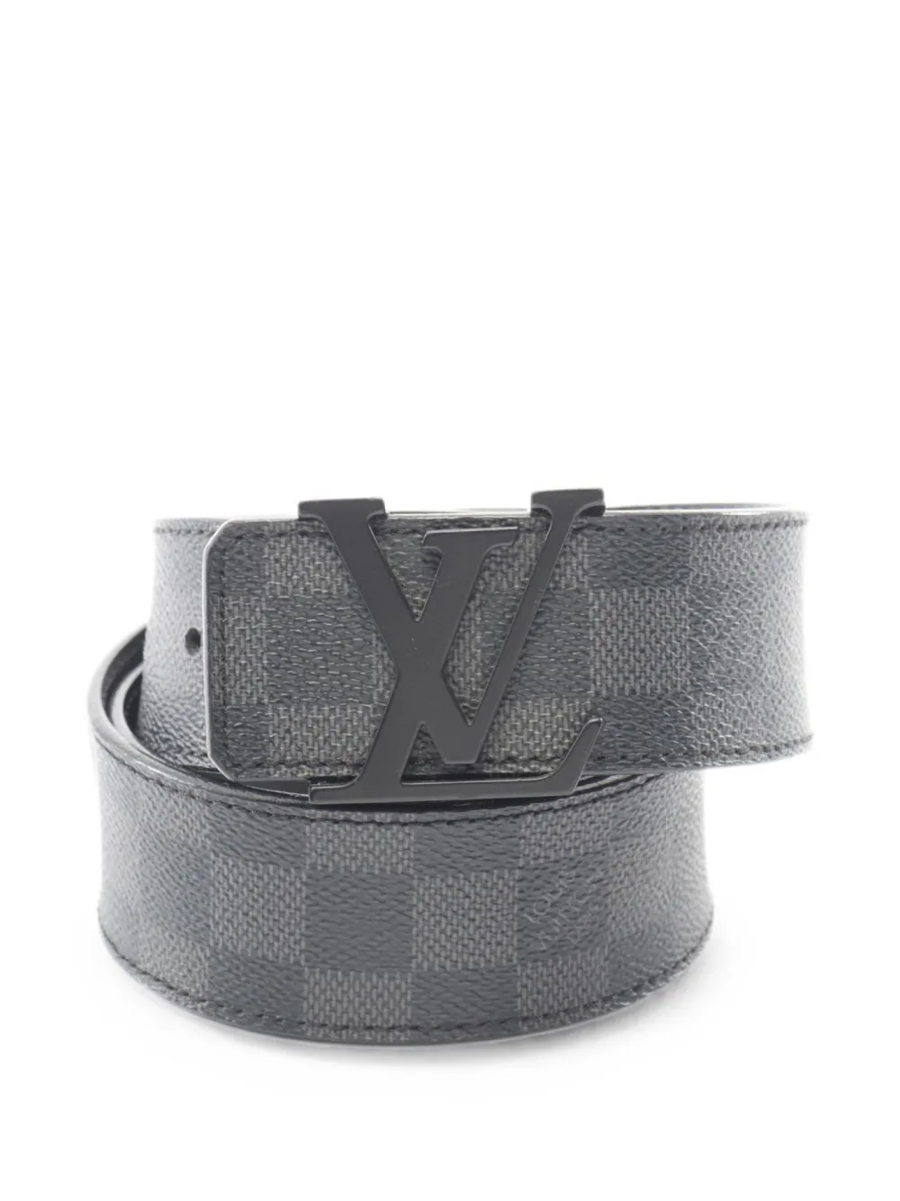 Louis Vuitton Pre-Owned 2017 Damier Graphite Initial belt - Grigio