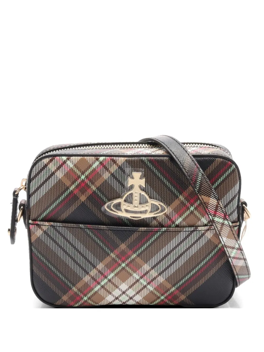 Vivienne Westwood Pre-Owned tartan-pattern cross body bag - Nero