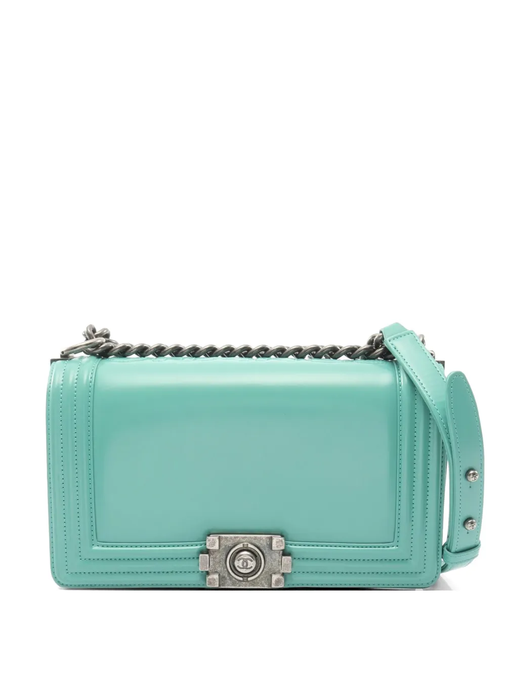 CHANEL Pre-Owned 2015–2016 Boy chain shoulder bag - Verde