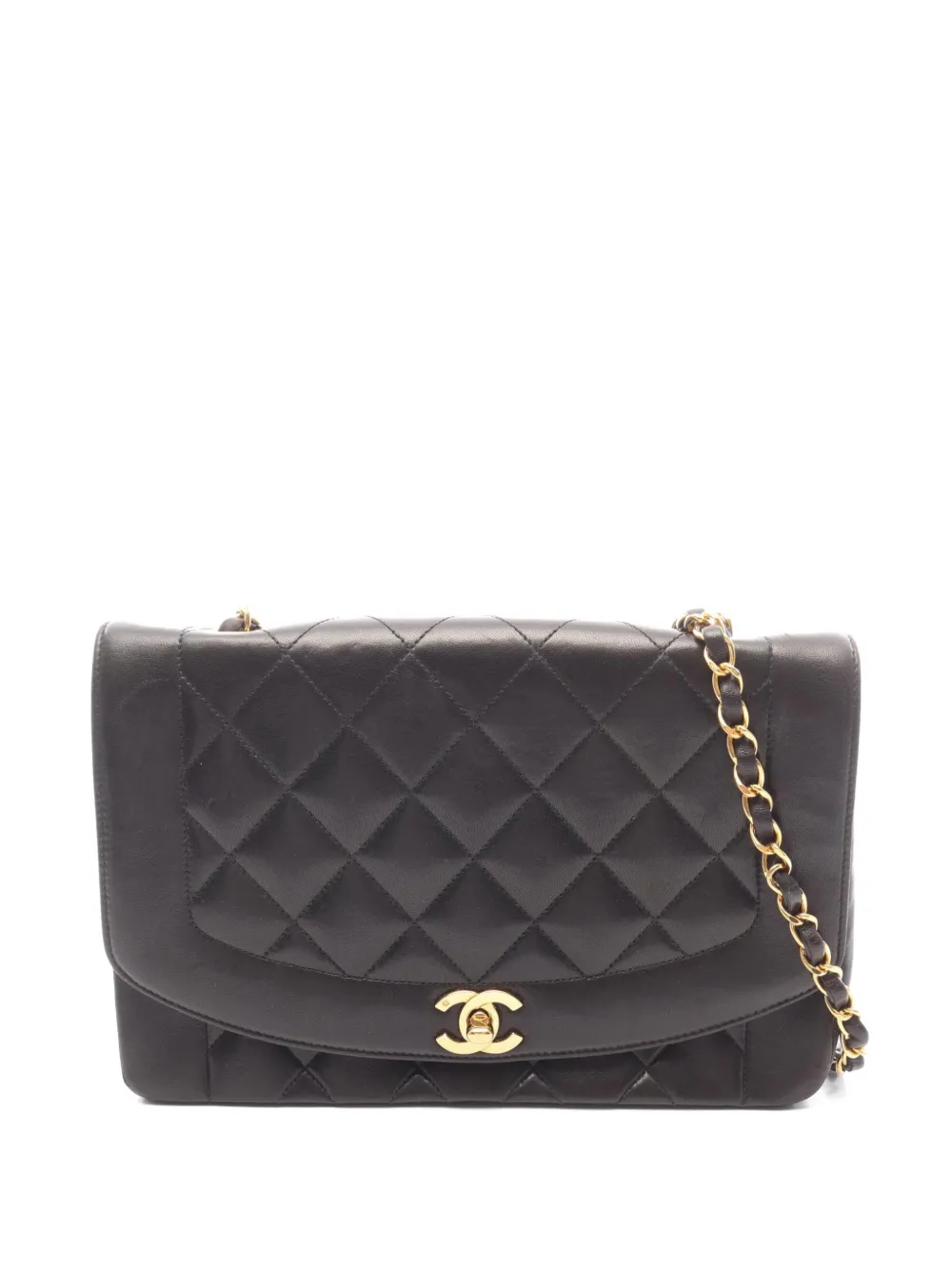 CHANEL Pre-Owned 1991-1994 Diana Flap matelassé shoulder bag - Black