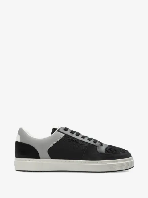 Emporio Armani mesh-panelled cross-stitch sneakers
