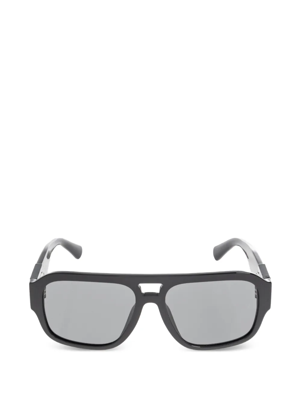 Dolce & Gabbana Eyewear DNA logo-plaque pilot-frame sunglasses - Nero
