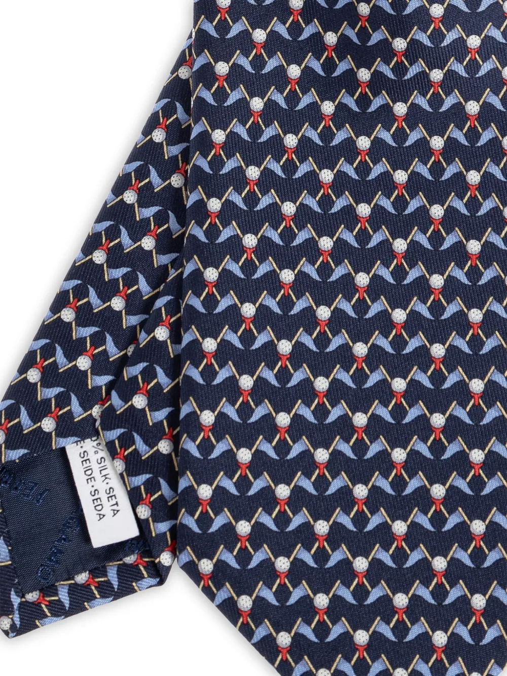 Ferragamo Zijden stropdas Blauw