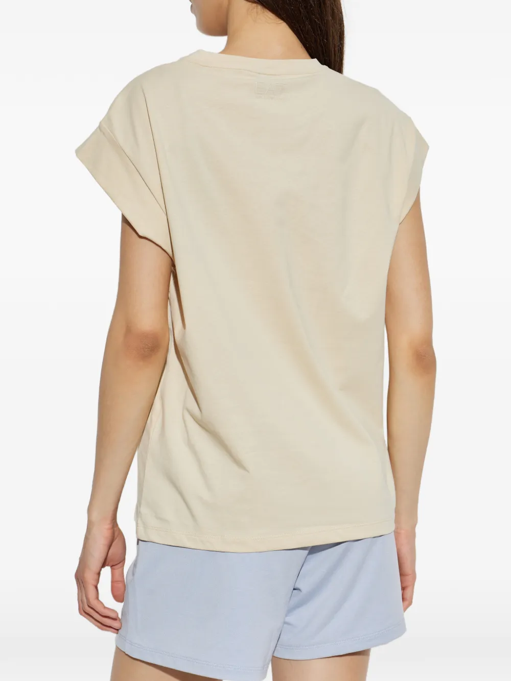 Ea7 Emporio Armani T-shirt met logo Beige