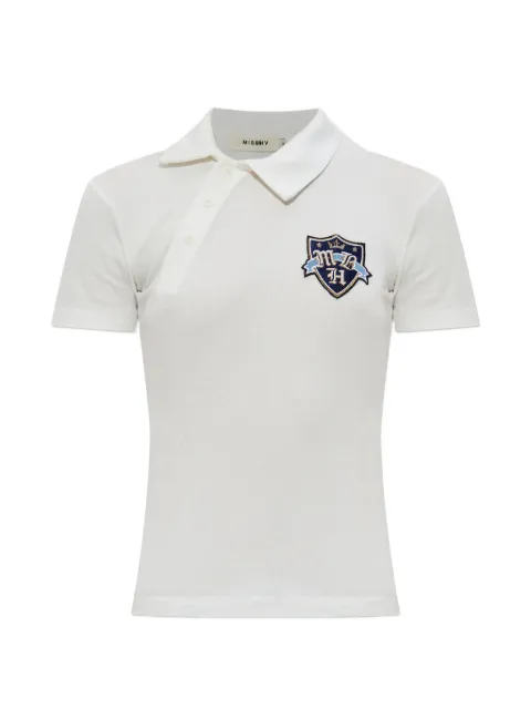 MISBHV logo-patch asymmetric-placket polo shirt