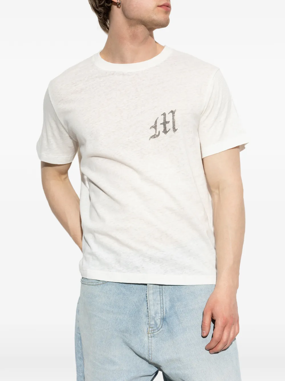 MISBHV T-shirt met logoprint Beige
