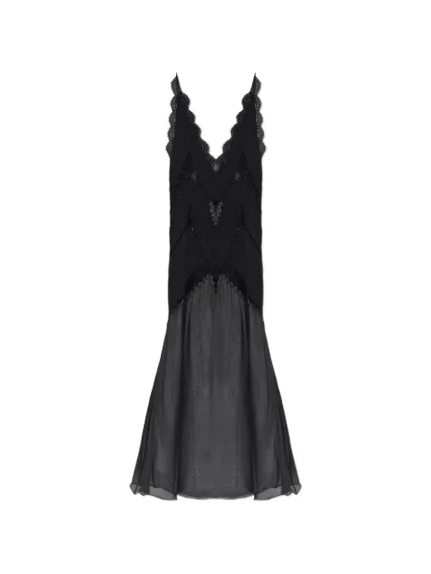 TOM FORD lace-trimmed sheer-panel dress