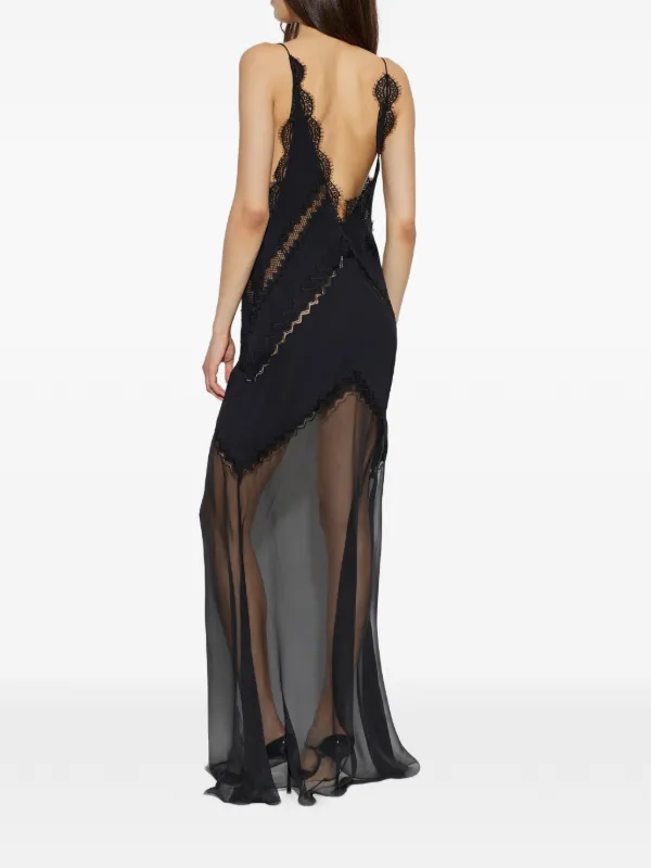 sheer panel dress Semi-sheer mesh textured maxi - Black - XL Length approx 83cm/32.5 (Based on a sample size UK 8) Model wears size UK 8/ EU 36/ AUS 8/ US 4 Model Height TOM FORD lace-trimmed sheer-panel Dress