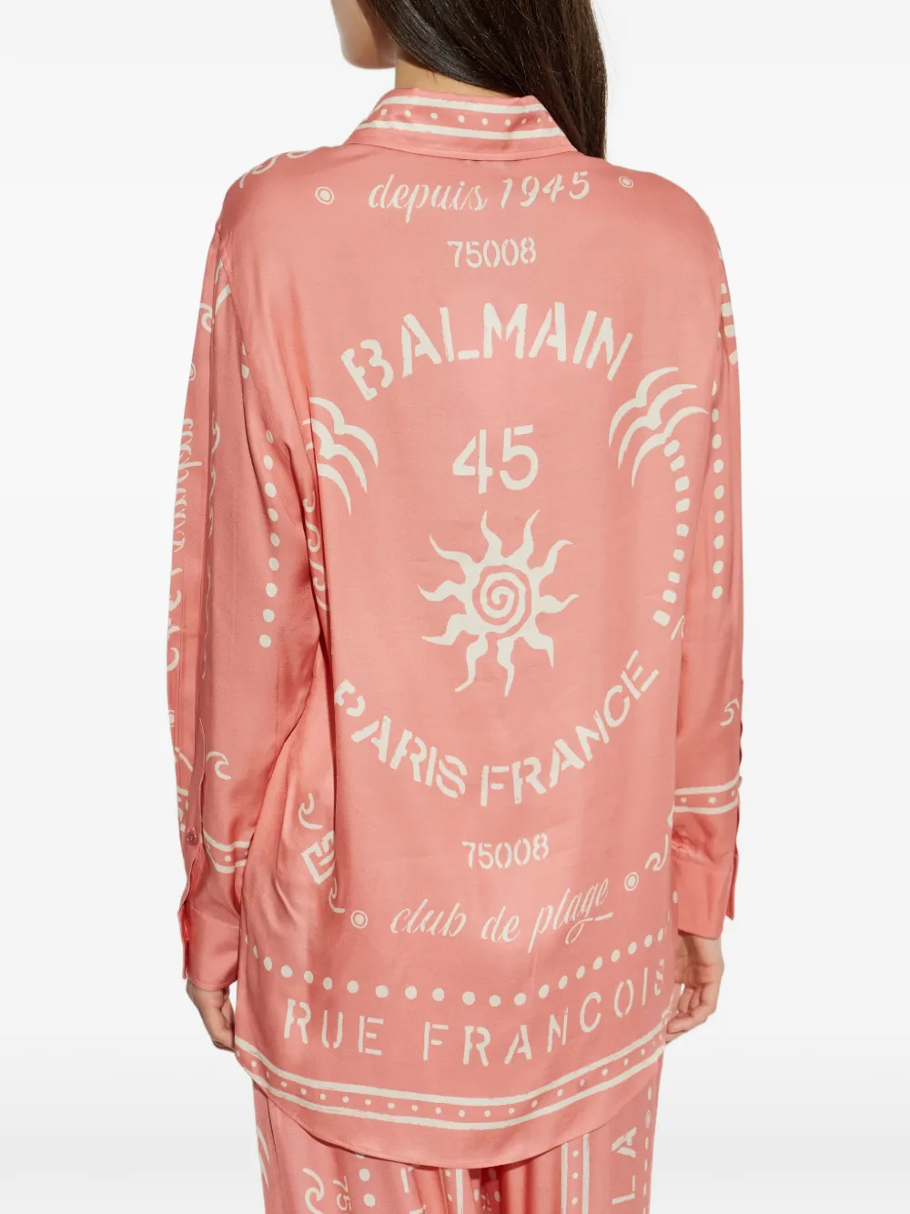 Balmain Overhemd met grafische print Roze