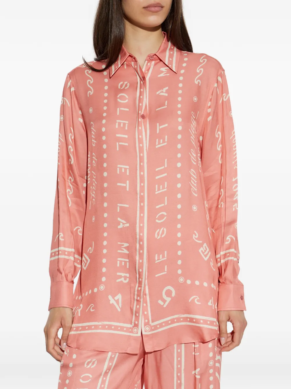 Balmain Overhemd met grafische print Roze