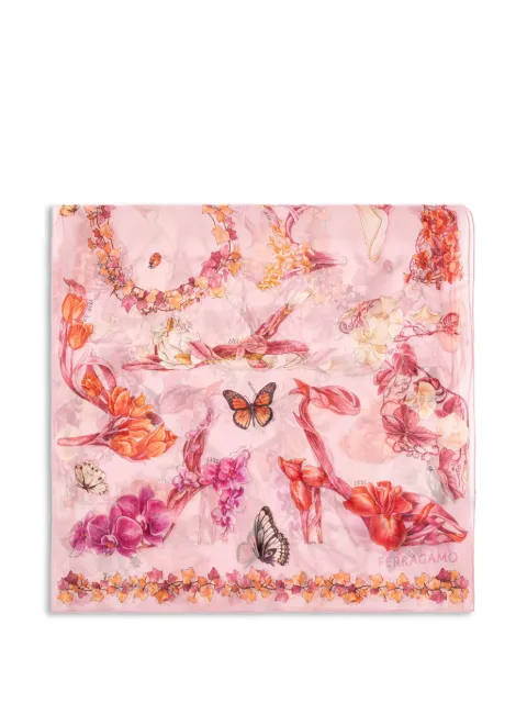 Ferragamo Seidenschal mit Blumenprint