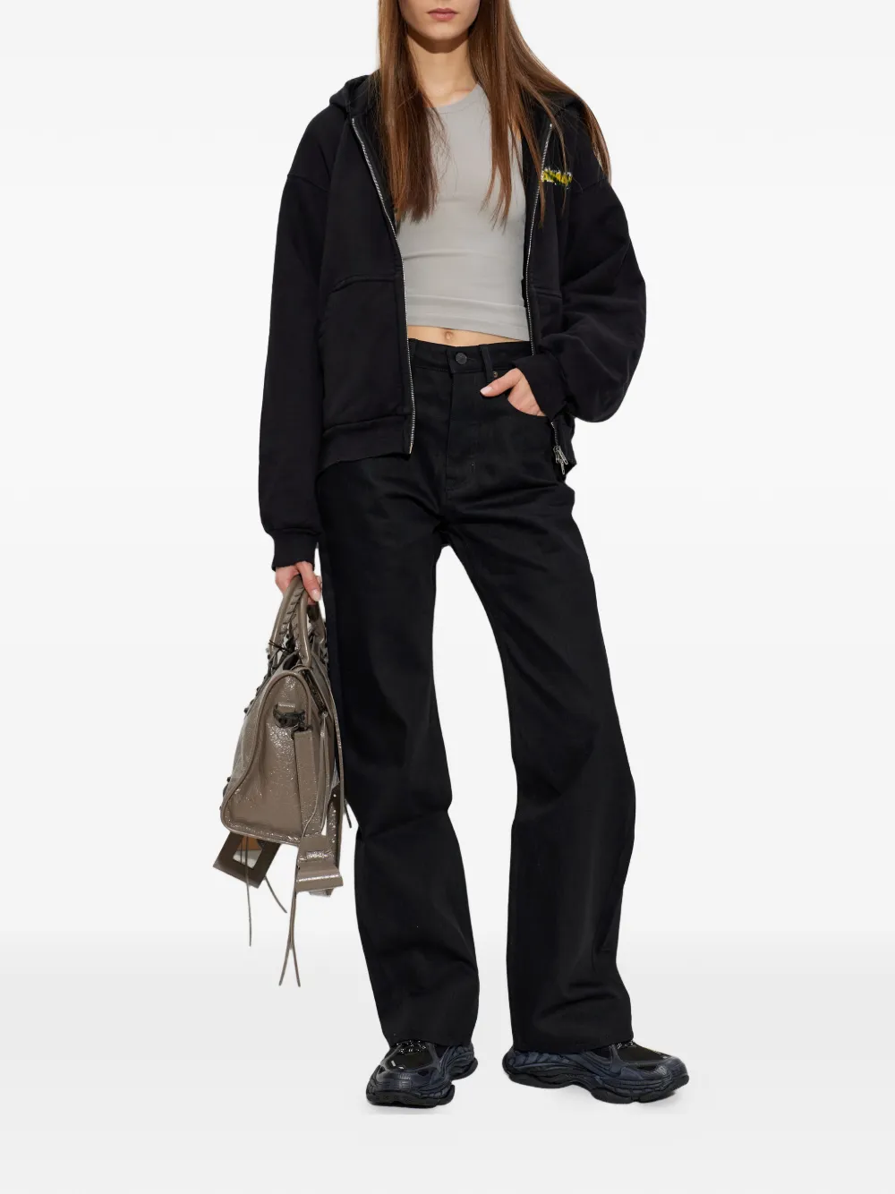 Balenciaga Sneakers met chunky zool en mesh vlakken Zwart