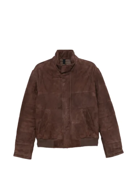 Tagliatore quilted suede jacket