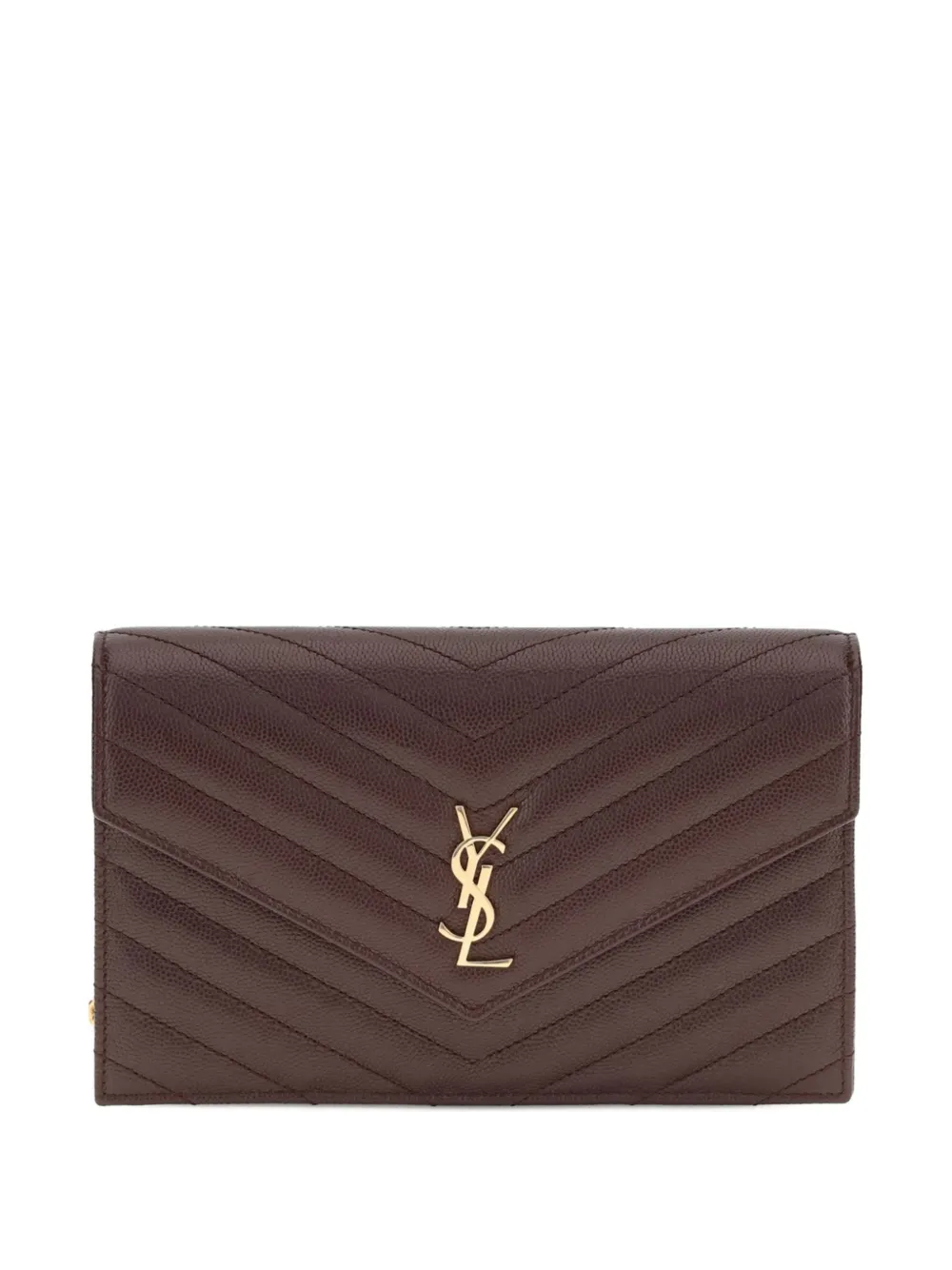 Saint Laurent Cassandre quilted leather wallet - Rot