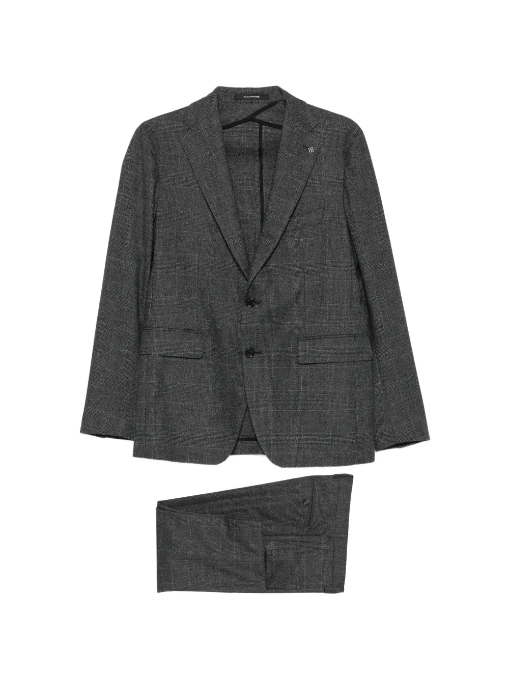 Tagliatore check-pattern single-breasted suit - Grigio