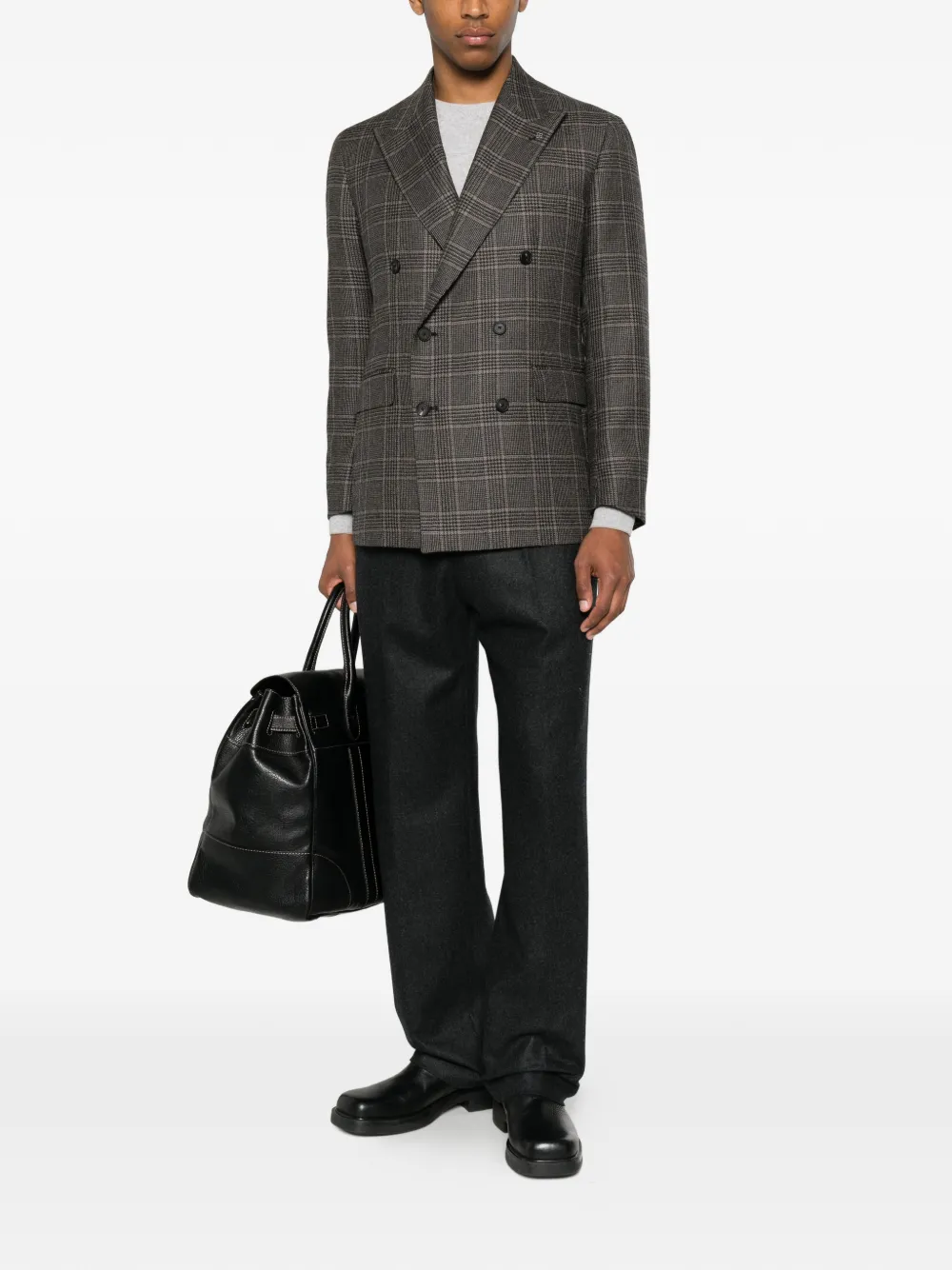 Tagliatore Geruite blazer Bruin