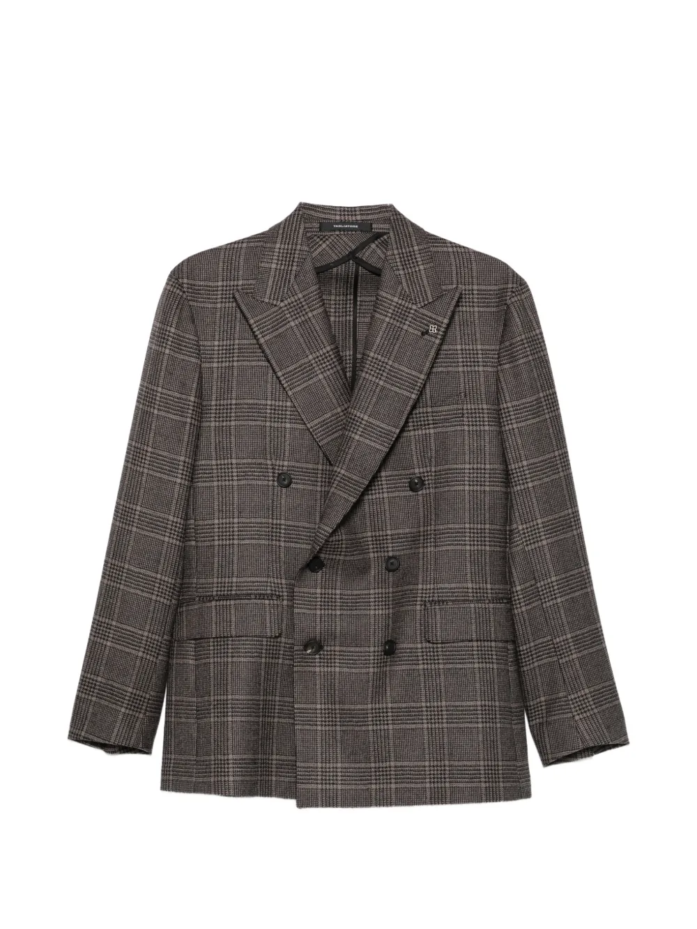 Tagliatore double-breasted check blazer - Marrone