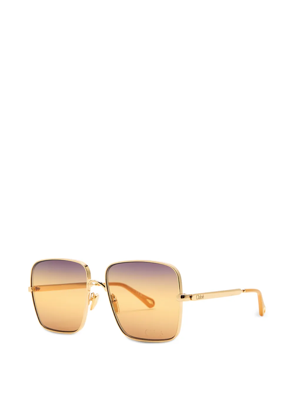 Chloé Eyewear 그레이디언트 스퀘어 프레임 선글라스 | 골드 톤 | Image 1