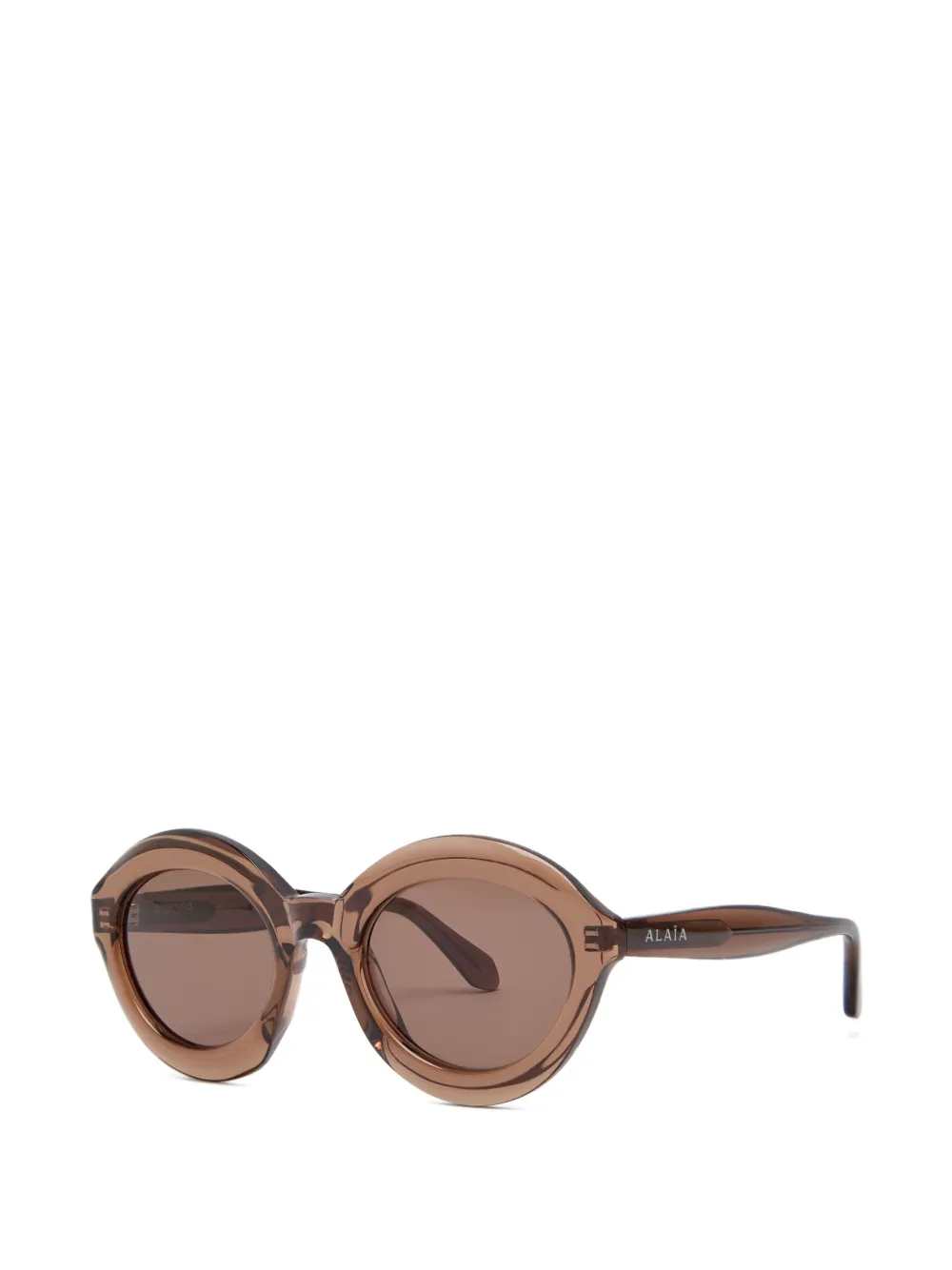 Alaia Eyewear Occhiali da sole tondi - Marrone