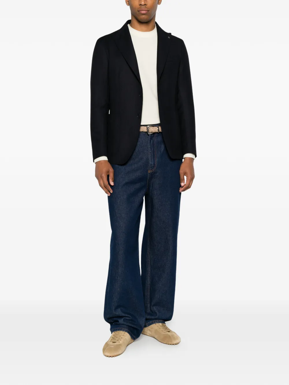 Tagliatore Blazer met visgraatpatroon Blauw