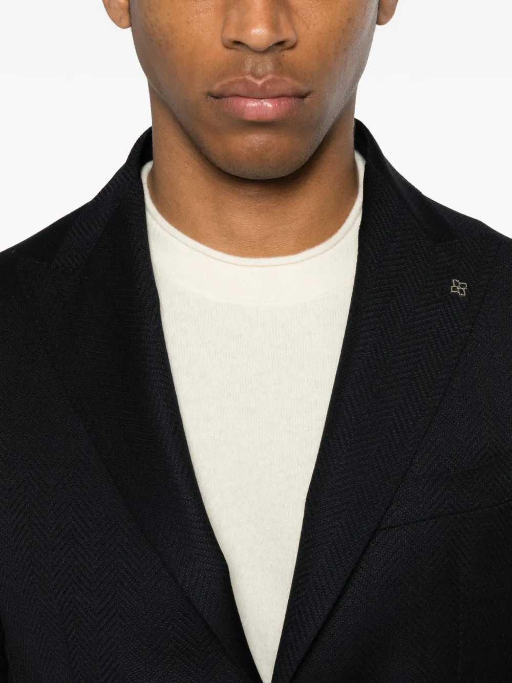 Tagliatore Blazer met visgraatpatroon Blauw