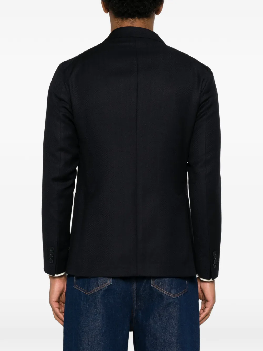 Tagliatore Blazer met visgraatpatroon Blauw