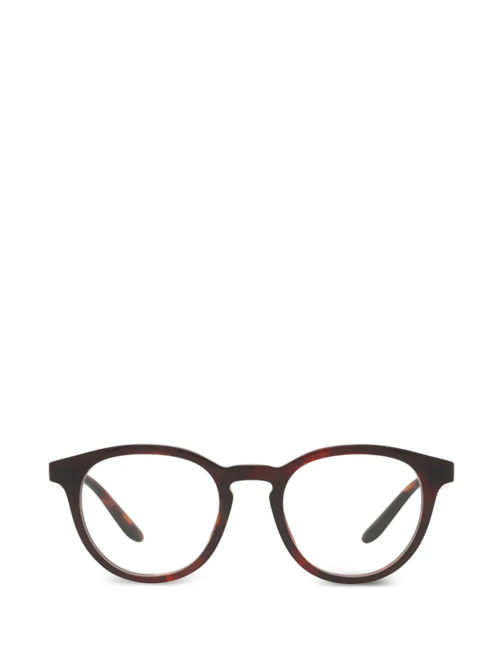 Giorgio Armani Occhiali da sole tondi con effetto tartarugato - Marrone