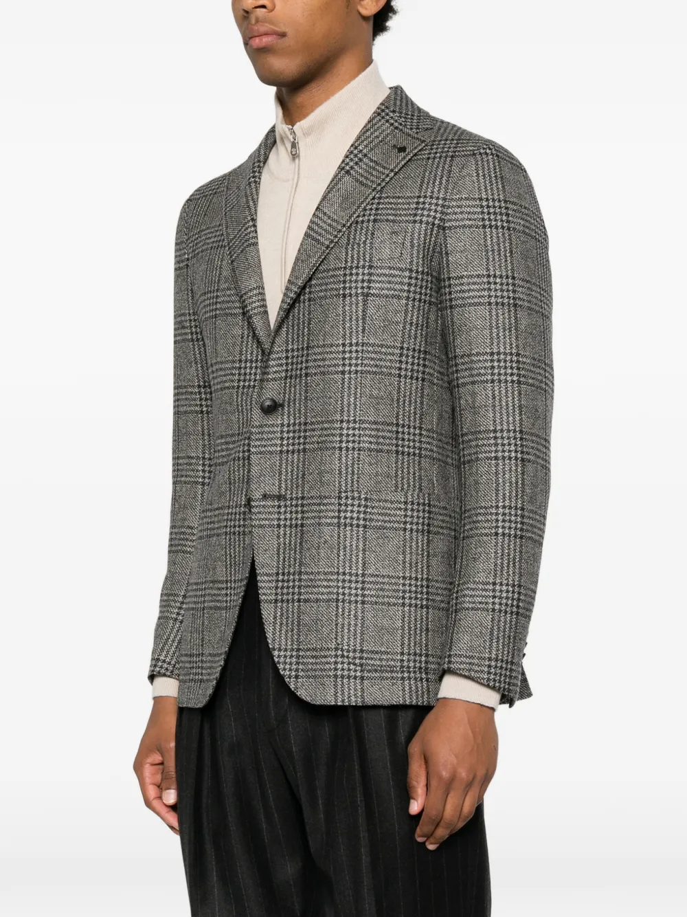Tagliatore Prince of Wales geruite blazer Beige