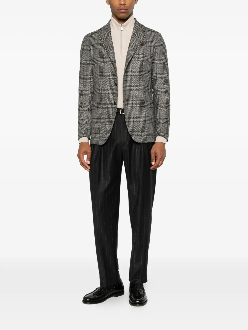 Tagliatore Prince of Wales geruite blazer Beige