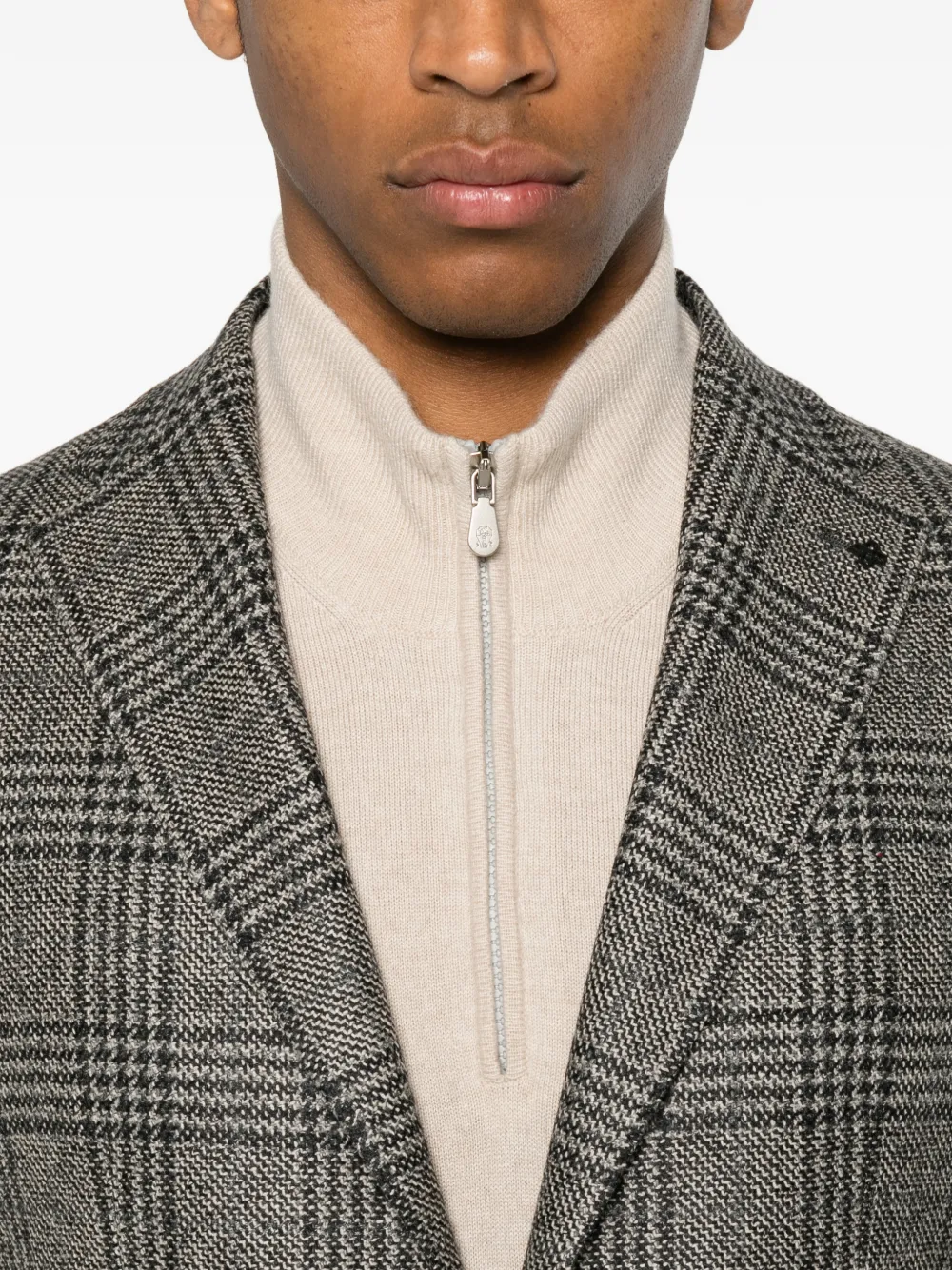 Tagliatore Prince of Wales geruite blazer Beige