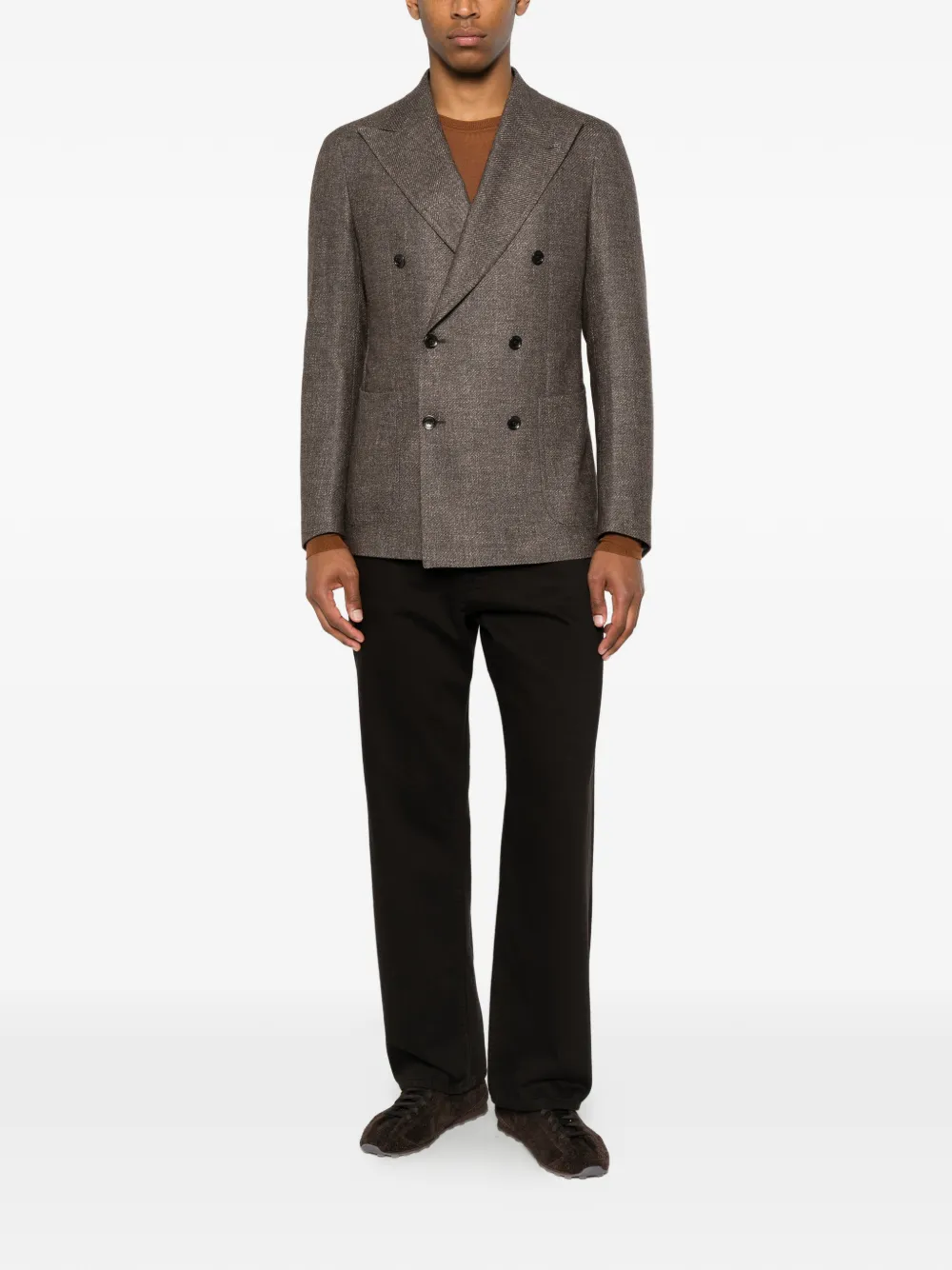 Tagliatore Geruite blazer Bruin
