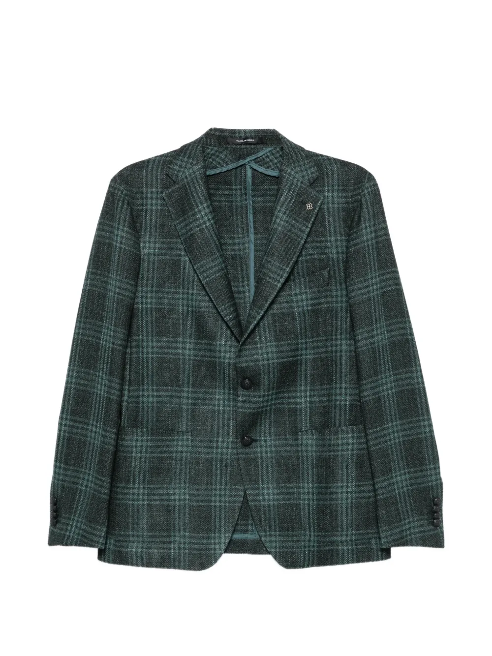 Tagliatore check-pattern notched-lapels blazer - Grün